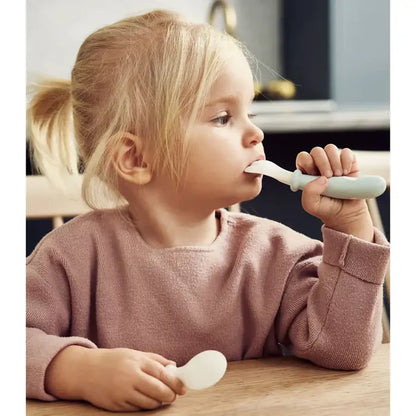 Babybjorn Baby Spoon And Fork - 4 Pcs (Powder Green)