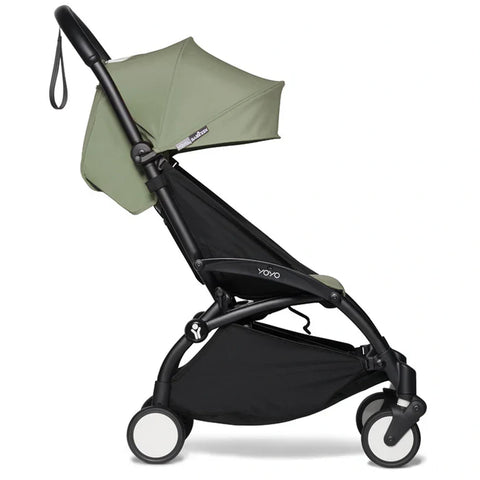 Babyzen YOYO 6+ Stroller - Black Frame with Color Pack 6+ (Olive)