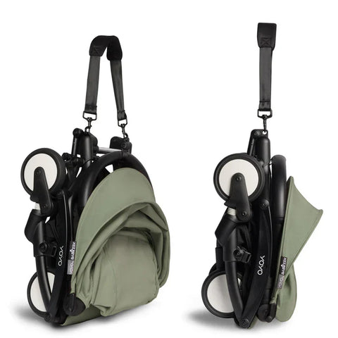 Babyzen YOYO 6+ Stroller - Black Frame with Color Pack 6+ (Olive)
