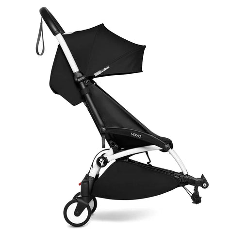 Babyzen YOYO 6+ Stroller - White Frame with Color Pack 6+ (Black)