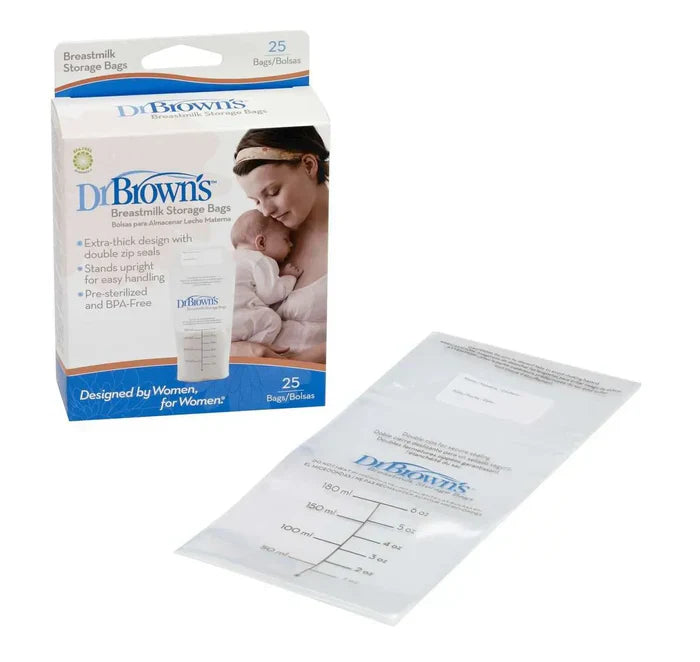 Dr. Browns Breastmilk Storage Bag (6 Oz/180 Ml), 25-Pack