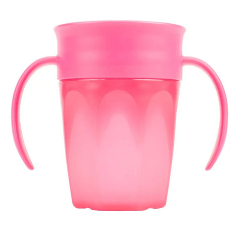 Dr.Browns Cheers 360 Cup W/ Handles, 7 Oz/200 Ml (Pink, 6M+, 1-Pack)