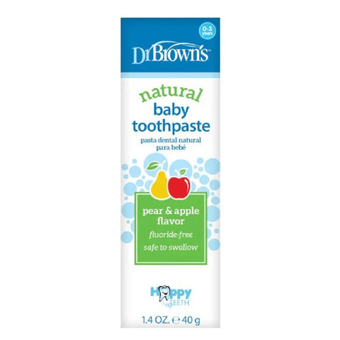 Dr.Browns Happy Teeth Fluoride-Free Toothpaste (Apple/Pear), 1-Pack