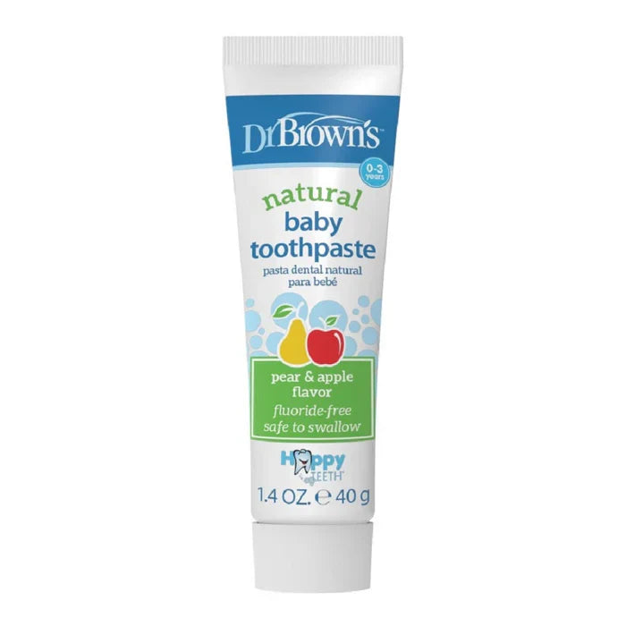 Dr.Browns Happy Teeth Fluoride-Free Toothpaste (Apple/Pear), 1-Pack
