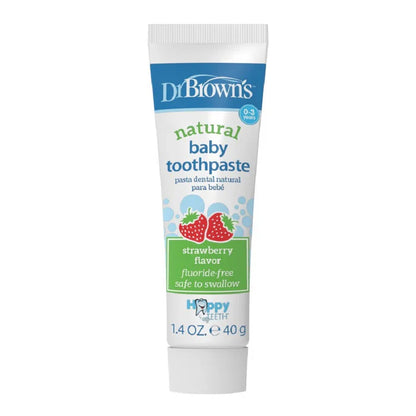 Dr.Browns Happy Teeth Fluoride-Free Toothpaste (Strawberry), 1-Pack