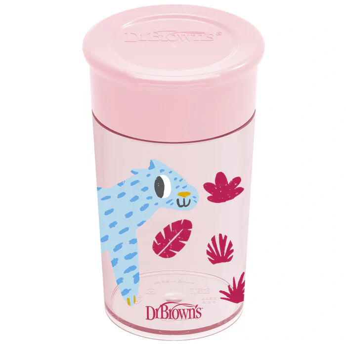 Dr.Browns Smooth Wall Cheers 360 Cup 300Ml (Pink) - (Plastic)