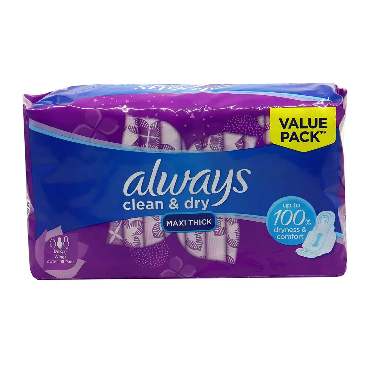 ALWAYS MAXI SANITARY PADS 18S