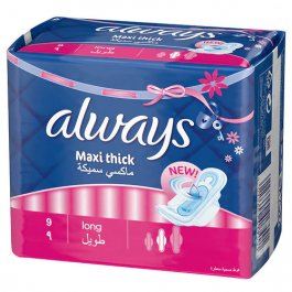 ALWAYS MAXI FRESH SANITARY PADS 9S