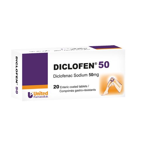 Buy Diclofen Tablet 50 Mg 20 PC Online - Kulud Pharmacy