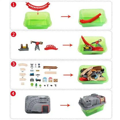 Hape - Countryside Train Bucket Set