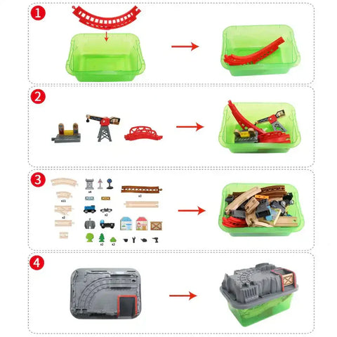Hape - Countryside Train Bucket Set