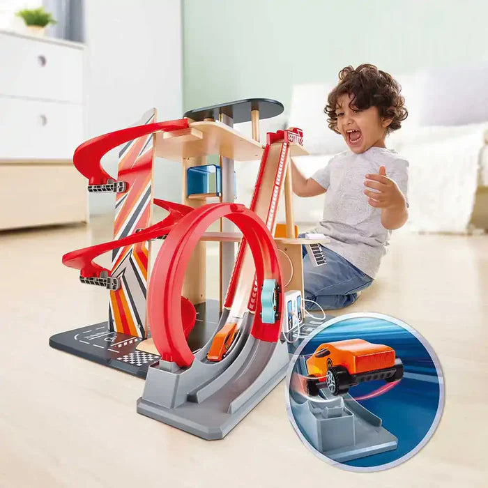 Hape - Gearhead Stunt Garage