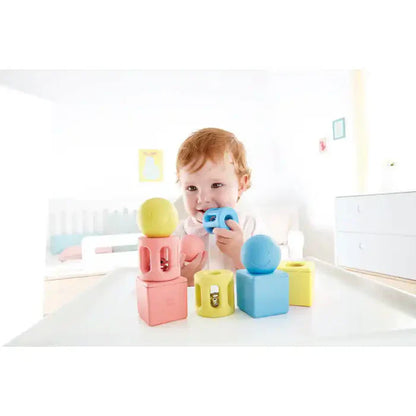 Hape - Geometric Rattle Trio (Pack Of 9)
