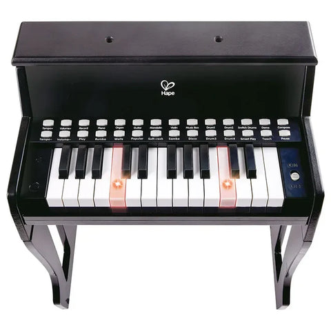 Hape - Learn With Lights Black Piano With Stool