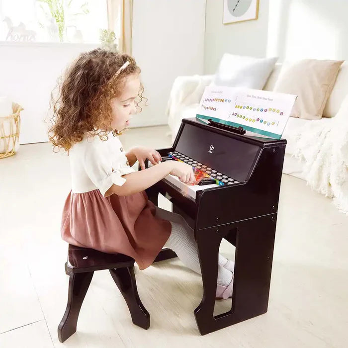 Hape - Learn With Lights Black Piano With Stool