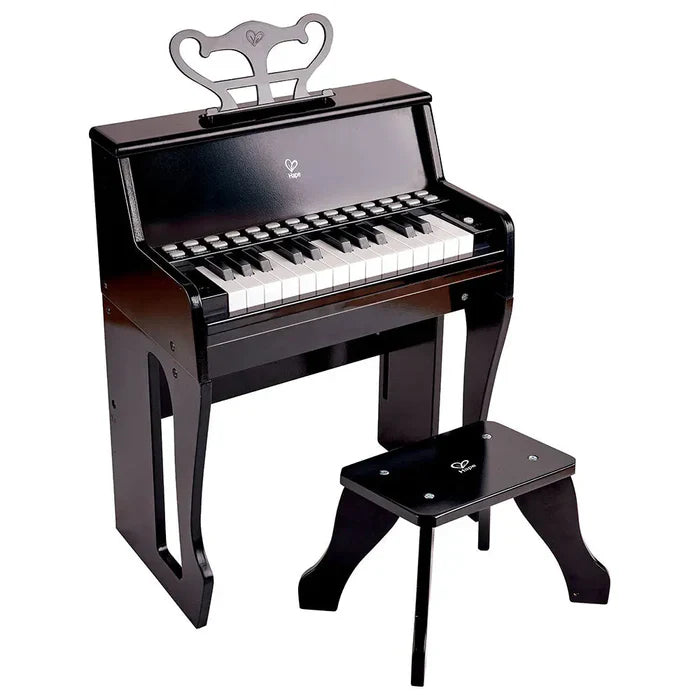 Hape - Learn With Lights Black Piano With Stool