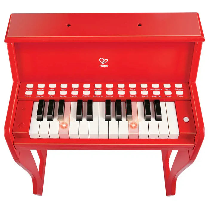 Hape - Learn With Lights Red Piano With Stool