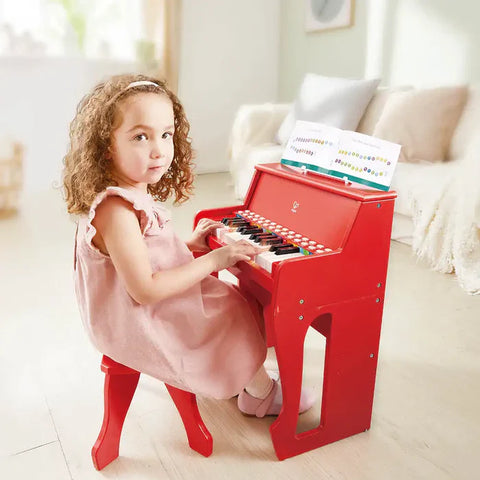 Hape - Learn With Lights Red Piano With Stool
