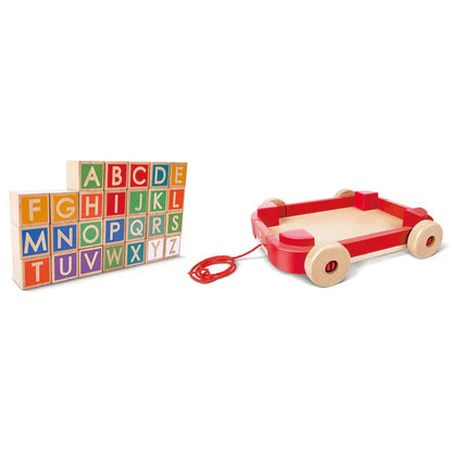 Hape - Pull-Along Cart With Stacking Blocks