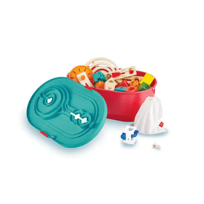 Hape - Quadrilla Stack Track Bucket Set