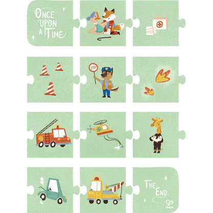 Hape - Rescue Vehicles Puzzle (80 X 20Cm)