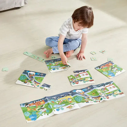 Hape - Rescue Vehicles Puzzle (80 X 20Cm)
