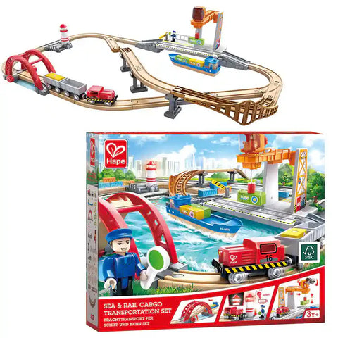 Hape - Sea & Rail Cargo Transport Set
