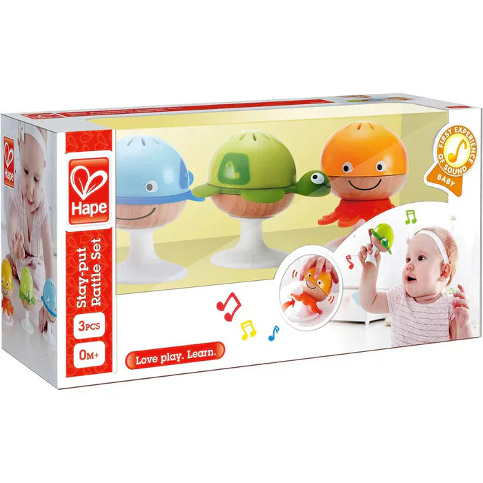 Hape - Stay-Put Rattle Set