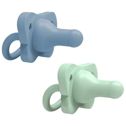 Dr.Browns Happypaci Silicone One-Piece Soother, 0-6M, Blue And Green (Pack Of 2)