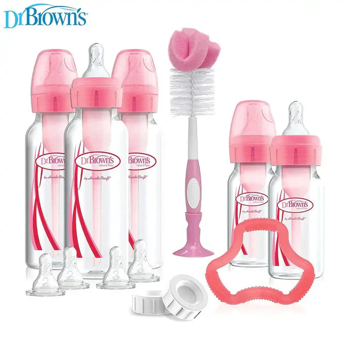Dr. Browns PP Options+ Narrow-Neck Bottle Gift Set (Pink)-plastic