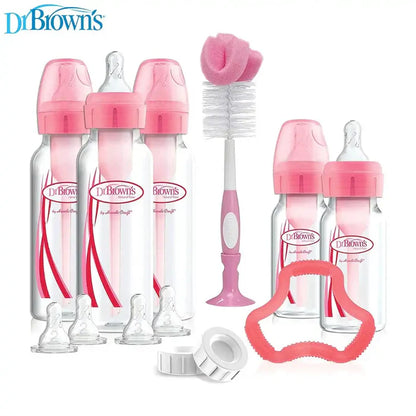 Dr. Browns PP Options+ Narrow-Neck Bottle Gift Set (Pink)-plastic