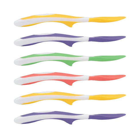 Dr.Browns Soft-Tip Spoon, 6-Pack (2 Yellow, 2 Purple, 1 Green, 1 Red)