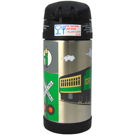 Thermos Funtainer Stainless Steel Hydration/Water Bottle-Train 355 Ml
