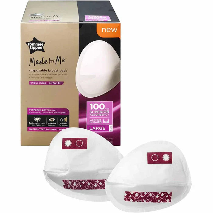 Tommee Tippee Made For Me Disposable Breast Pads, 100 Pcs - Large