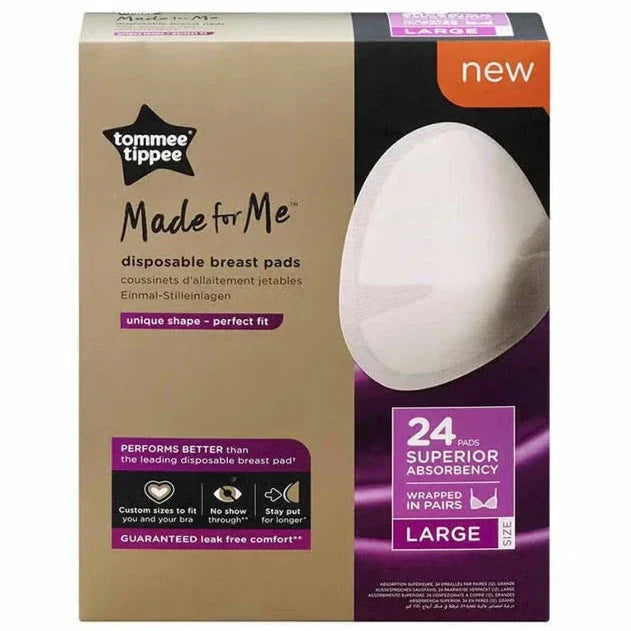 Tommee Tippee Made For Me Disposable Breast Pads, L (Pack Of 24)