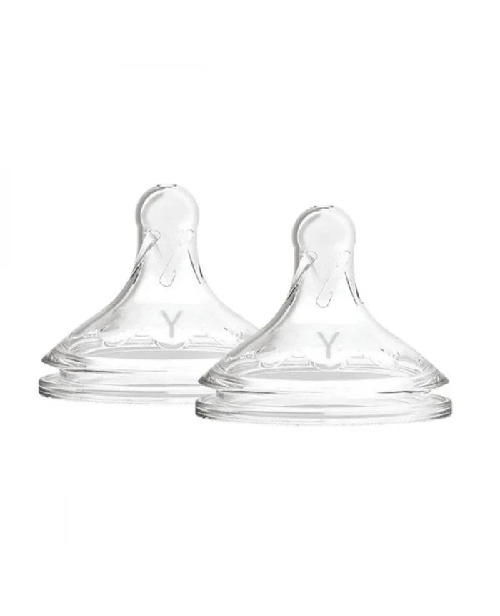 Dr. Browns Y-Cut W-N Silicone Options+ Nipple, 2-Pack-plastic