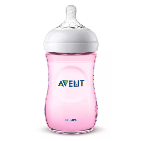 Philips Avent Natural 2.0 Bottle 260ml (Pink) - SCF034/17-plastic