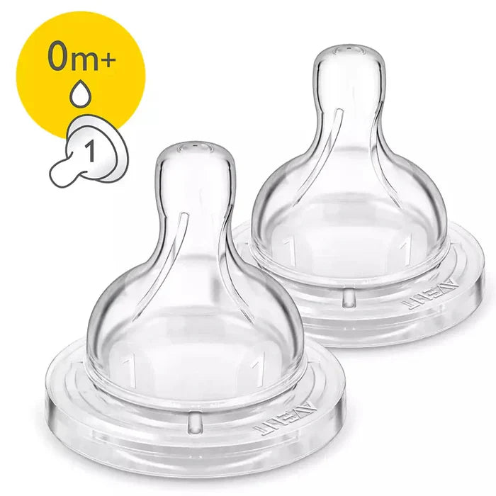 Philips Avent Silicone Teats Airflex 1 Hole 2pcs - SCF631/27-plastic