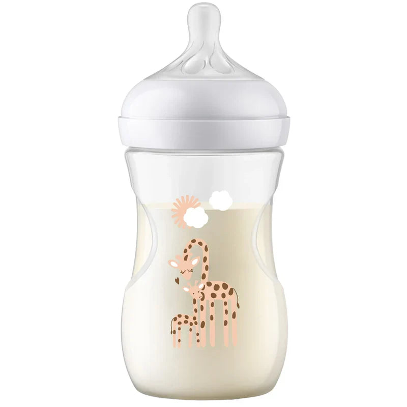 Philips Avent Natural 3.0 Feeding Bottle Girrafe 260ml - SCF903/66-plastic