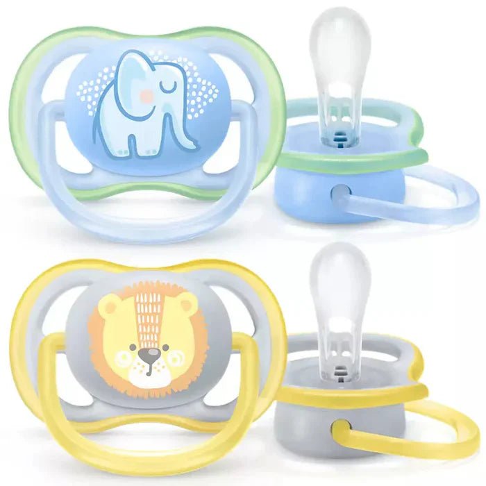 Philips Avent Ultra Air Freeflow Soother Deco 0-6m 2pcs Assorted - SCF085/05 (Blue)