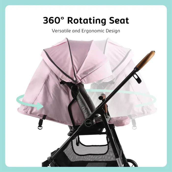 Moon Revo 360 Rotating Stroller (Pink)