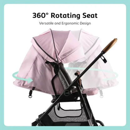 Moon Revo 360 Rotating Stroller (Pink)