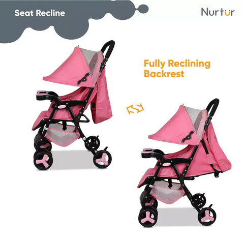 Nurtur Ryder Lightweight Baby Stroller (Pink)