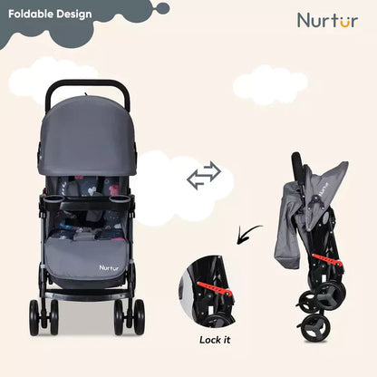 Nurtur Ryder Lightweight Baby Stroller (Grey)