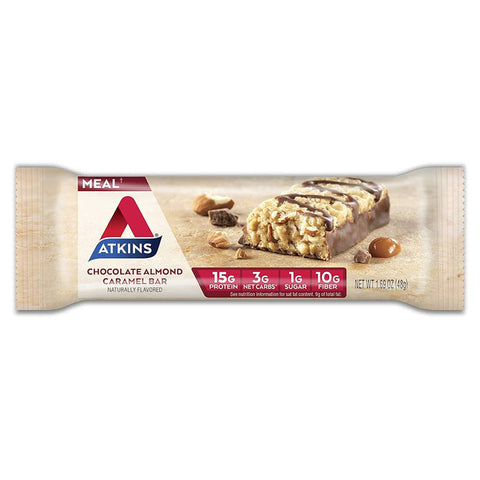 Atkins Choc Almond Caramel Bar 48Gm