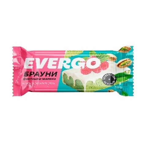 Evergo Protein Cake Brownie Pistachio Raspberry 50G