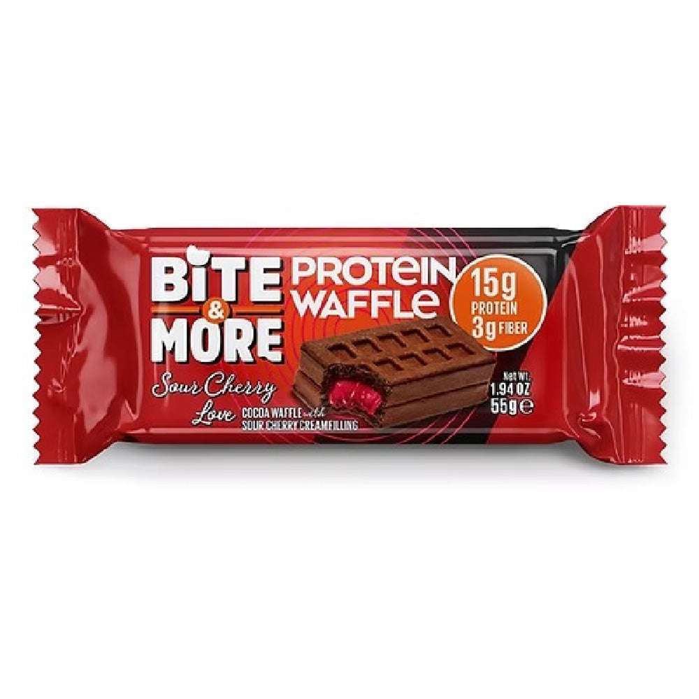 Bites and More Protein Waffle - Cherry 55g