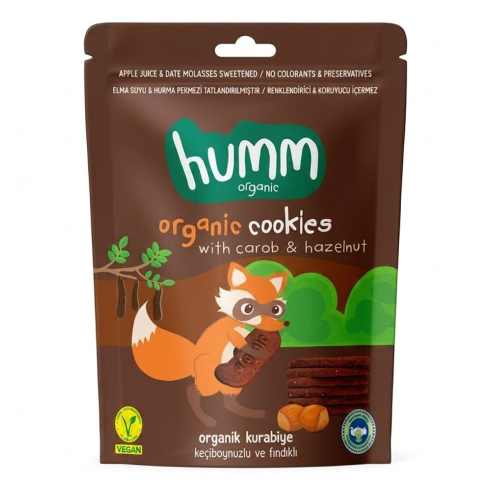 Humm Organic Vegan Cookies With Carob And Hazelnut 55G
