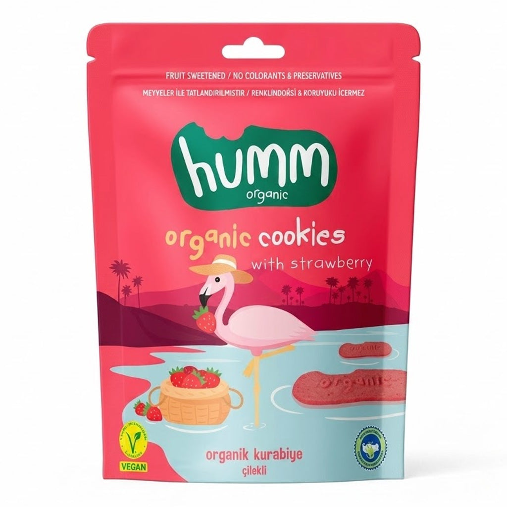 Humm Organic Cookies With Strawberry 55G