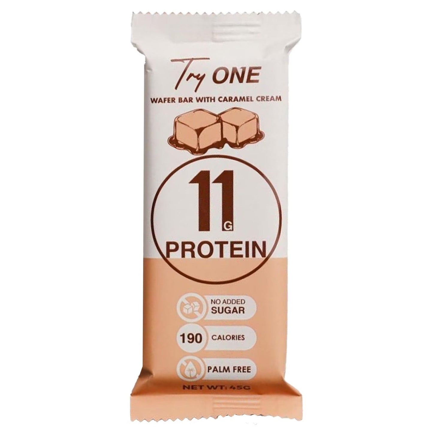 Try one Wafer with protein Caramel flavor 45gr